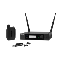 DIGITAL WIRELESS RACK SYSTEM GLXD4R+ RECEIVER, BELTPACK WITH WL185 LAPEL MICROPHONE